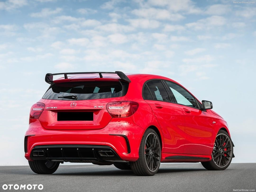 Mercedes A45 W176 Boczne Atrapy Wloty Spoilery AMG Czarny Połysk - 2