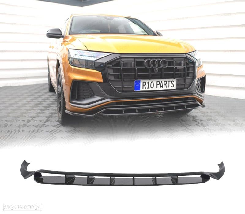 SPOILER LIP AUDI SQ8 18-24 PRETO BRILHANTE LOOK S LINE - 1
