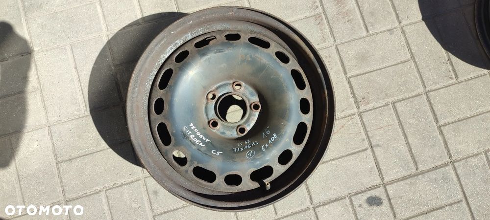 FELGI STALOWE 5x108 7Jx16 CALI ET 32 CITROEN C5 PEUGEOT 508 CZUJNIKI GRATIS KOMPLET 4 SZTUKI - 2