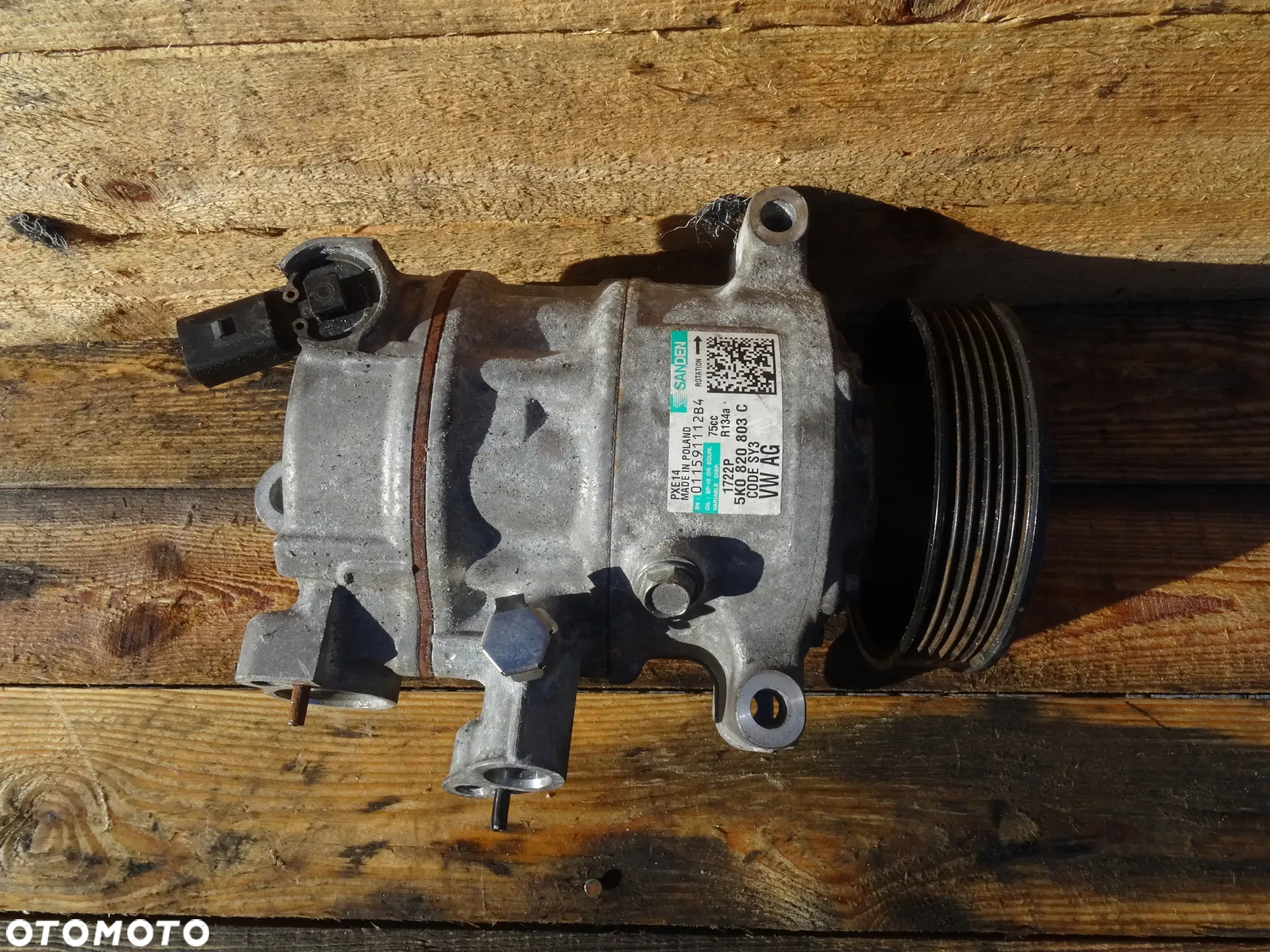 SPRĘŻARKA KLIMATYZACJI SKODA FABIA II 1.2 TSI AUDI VW CBZ 5K0820803C - 7