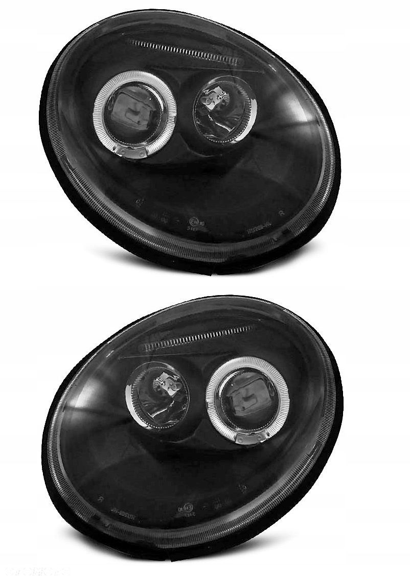 Reflektor Lampy kpl Ringi Angel Eyes Led Tuning VW New Beetle 1c 98- - 1