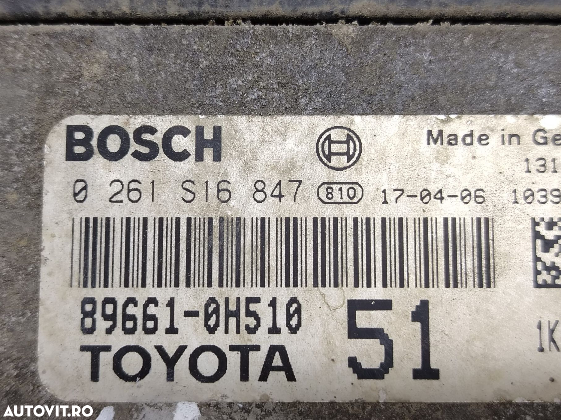 Calculator motor ecu 1.0 benzina 1KRFE 0261s16847 Toyota Aygo 2 [2014 - 3