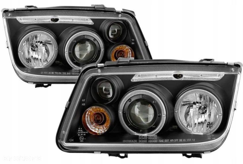 reflektor lampa kpl black tuning vw bora 1j 98-05 - 3