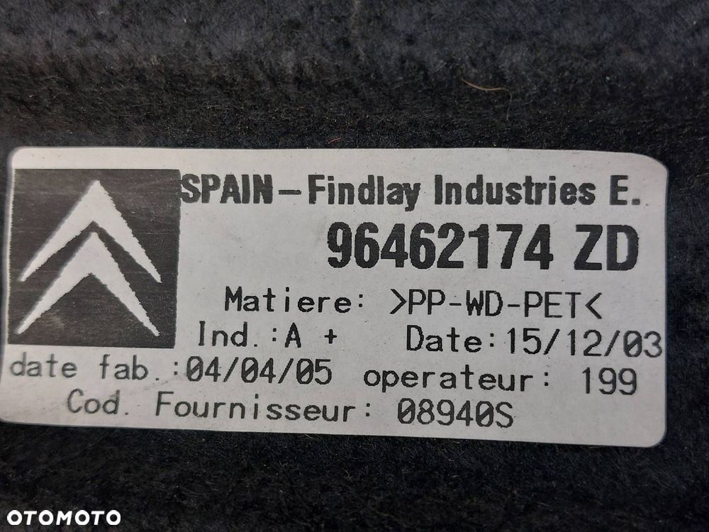 PÓŁKA BAGAŻNIKA CITROEN C4 I 96462174ZD - 3