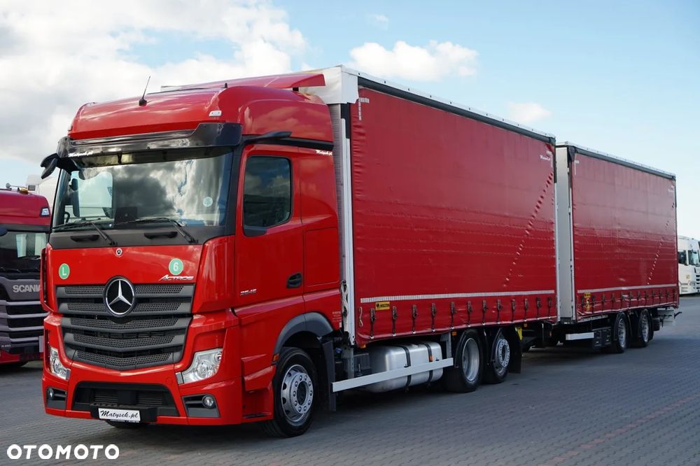 Mercedes-Benz ACTROS 2545 / ZESTAW TANDEM 120 M3 / PRZEJAZDOWY / 6x2 / OŚ PODNOSZONA / BIG SPACE / WIELTON / 2021 - 2