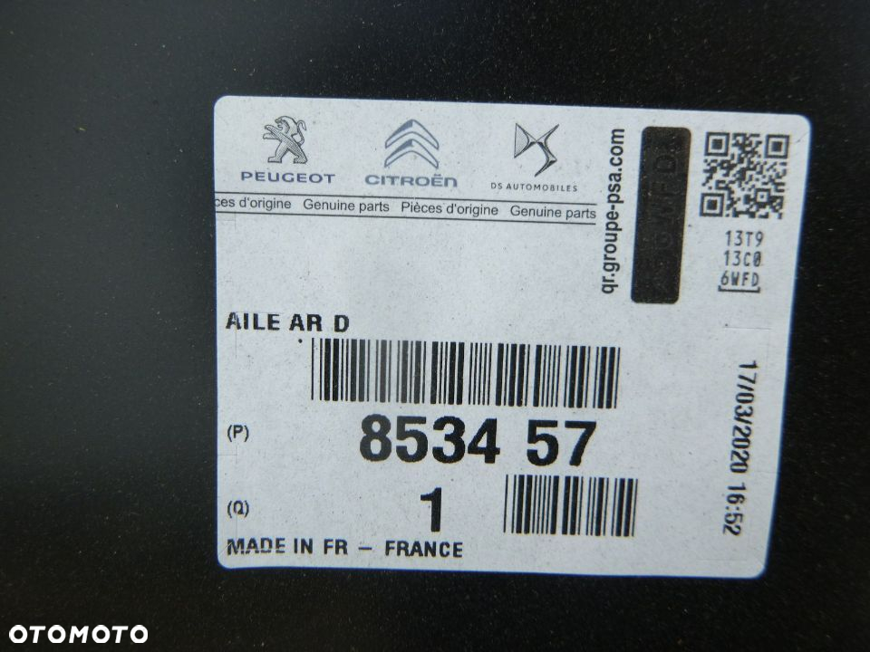 peugeot 308 cc cabrio błotnik tył próg prawy nowy oryginał uszk - 2