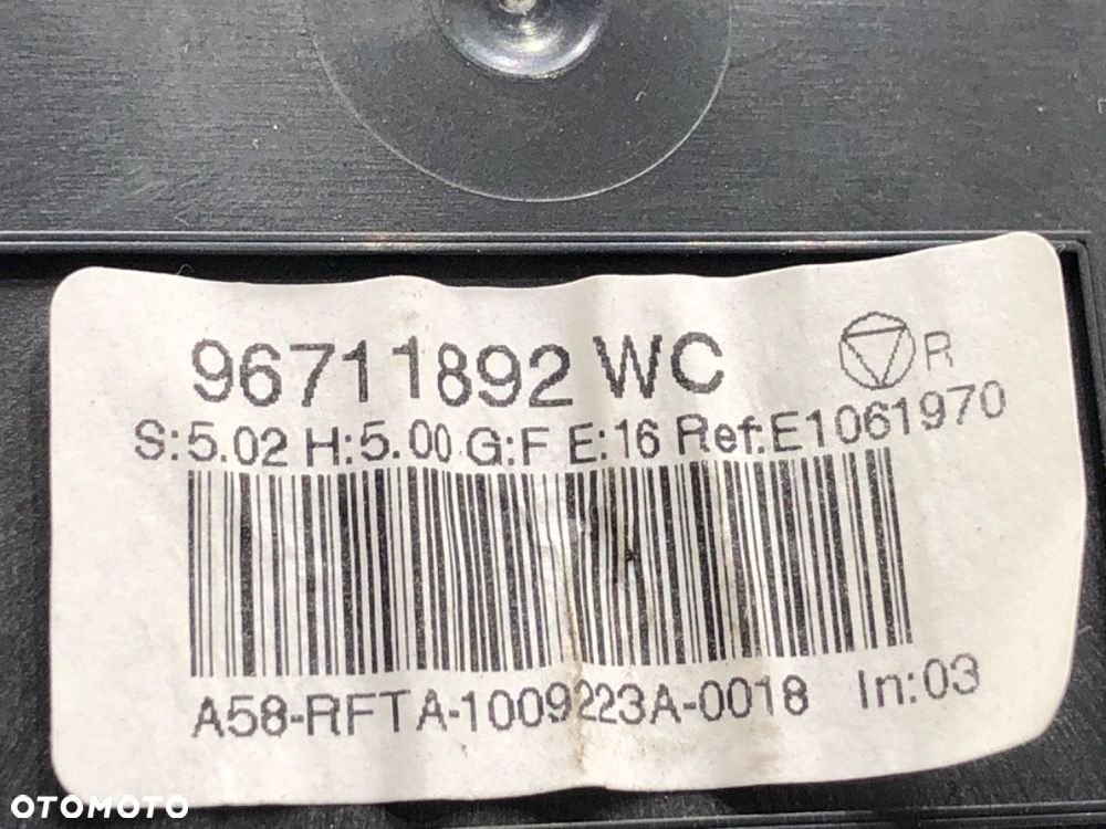 PANEL STEROWANIA NAWIEWU  CITROEN C3 PICASSO (SH_) 2009 - 2022 1.6 VTi 120 88 kW [120 KM] benzyna - 3