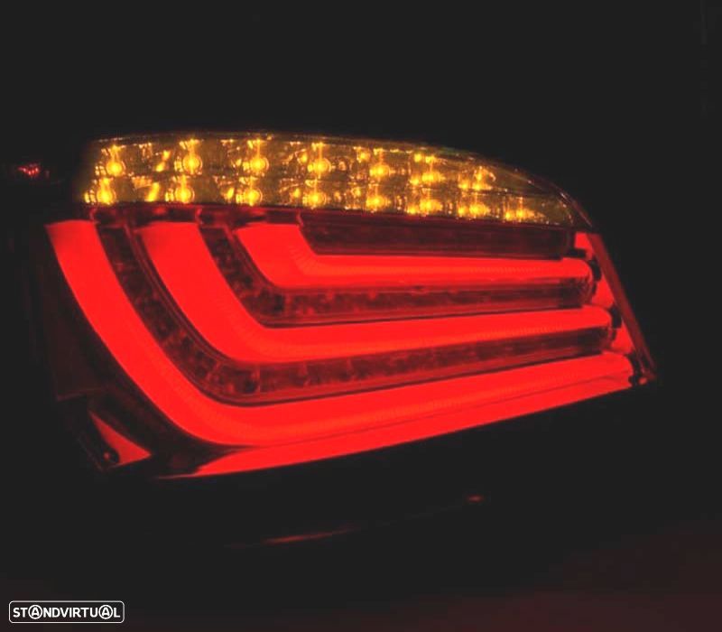 FAROLINS TRASEIROS BMW E60 LCI 07-10 SEDAN LED VERMELHO FUMADO - 3