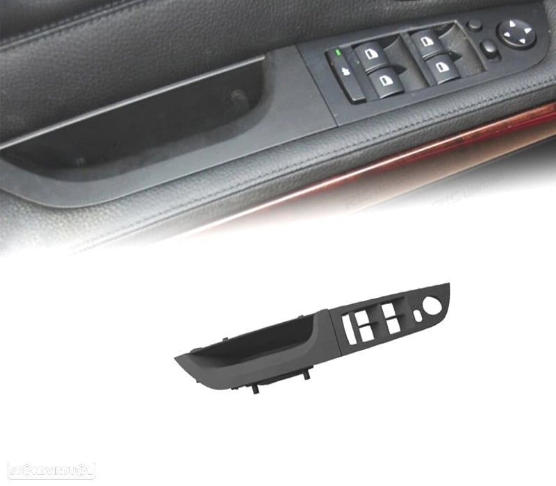 PUXADOR MOLDURA BOTOES DE PORTA PARA BMW SERIE 3 E90 E91 05-08 PRETO - 1