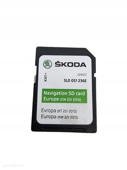 KARTA SD NAWIGACJA SKODA FABIA III 5L0051236E - 1