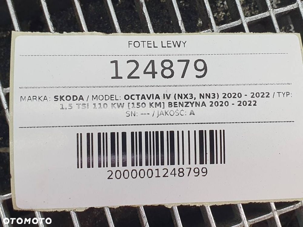 FOTEL PRZÓD PRZEDNI LEWY KIEROWCY SKODA OCTAVIA IV EU - 10