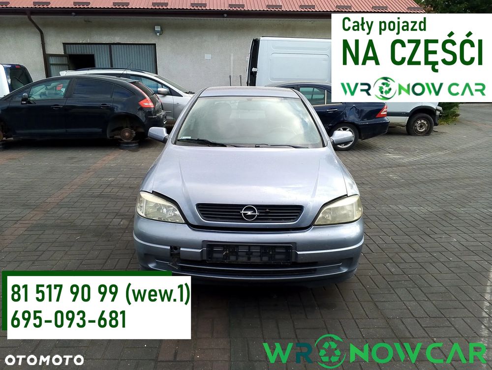 Opel Astra G (04r.) 2.0 HDI 89KM. Silnik Z14XE Skrzynia MG4 lakier 163 / 4AU / GBJ - SILVER LIGHTNING.Cały na części. GWARANCJA !!!  Przód Tył Zestaw Komplet Drzwi Klapa Zderzak Błotnik Maska Grill Atrapa Szyba Pas Lampa Lusterko Boczki Fotel Kanapa Kokpit Deska Rozdzielcza Przełącznik Włącznik Sterownik Przewody Wiązka Instalacja Moduł Komputer Czujnik Listwa Pompa Alternator Wtryski Głowica Rozrusznik Kompresor Sprzęgło Dwumas Silnik Skrzynia ABS Klimatyzacji Paliwa Wspomagania Kolektor Turbina Przepustnica Zawór Chłodnica Koło Hak Belka Sanki Zawieszenie Mcpherson Półoś Amortyzator Wydech Tłumik Zacisk Most - 1