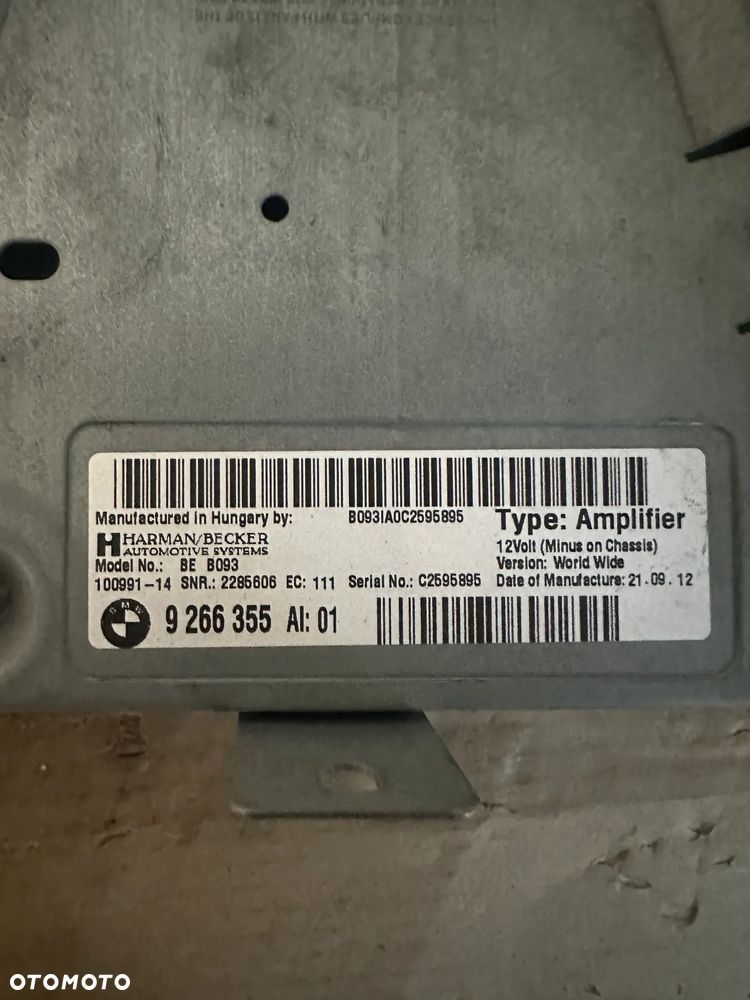 BMW F10 WZMACNIACZ HIFI HARMAN/BECKER 9266355 - 3