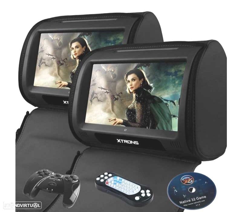 ENCOSTO DE CABEÇA MULTIMEDIA DVD 9 PULGADAS COR EM PRETO - 2