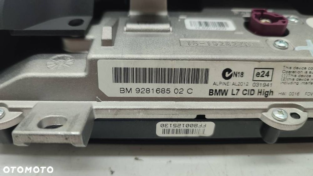 WYŚWIETLACZ RADIA NAWIGACJI 9281685 BMW F20 2012 - 4