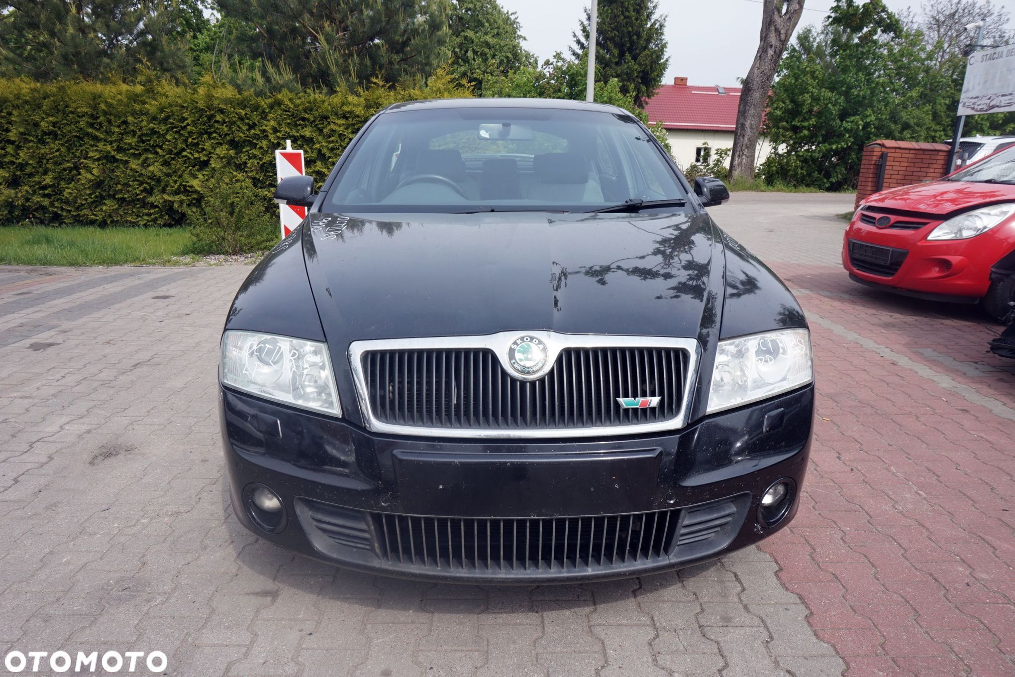 MASKA ZDERZAK BŁOTNIKI LAMPY OCTAVIA II RS 1Z3 9910  SKODA 2004-2008 CZARNY PRZÓD KOMPLETNY - 1