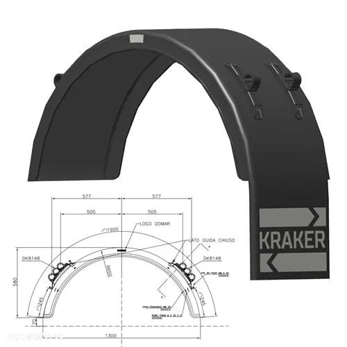 Blotnik pelny 430x1900 (w tym ex spray) - DOMAR