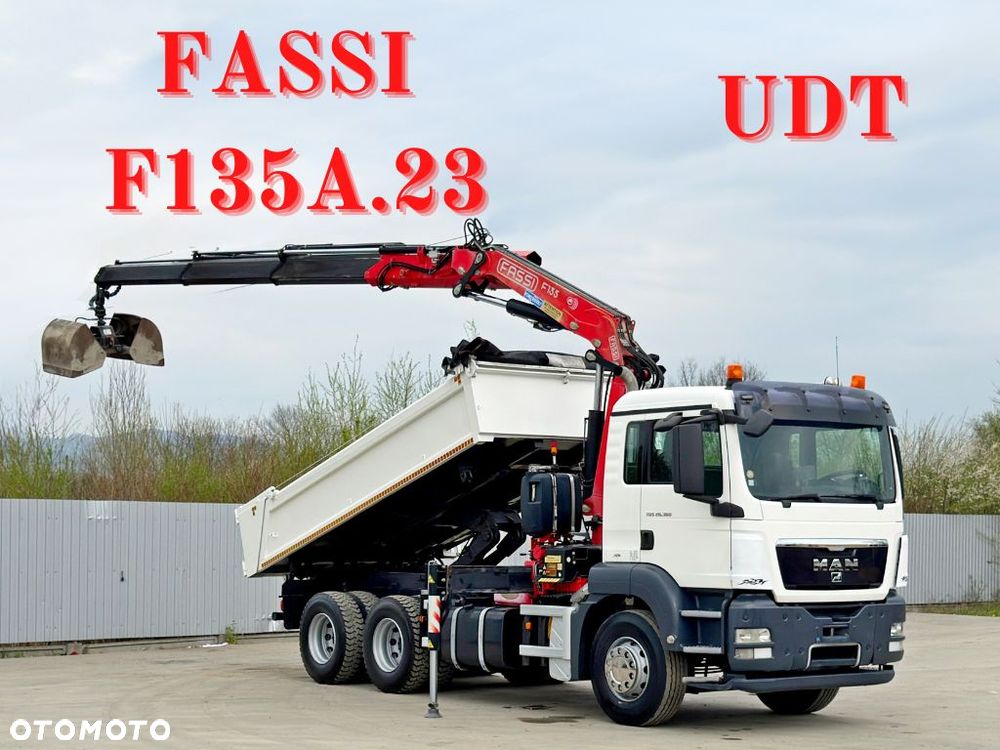 MAN TGS 26.360 * WYWROTKA 5,00 m * FASSI F135A.23 + PILOT * 6x4 * STAN BDB - 1
