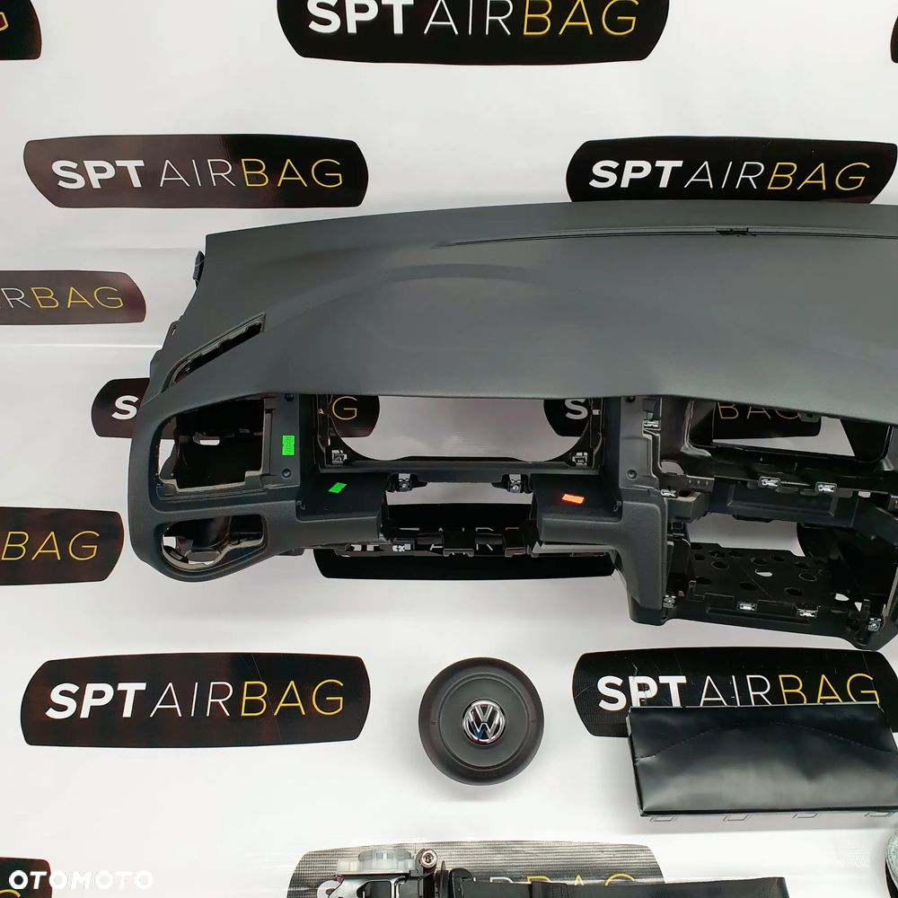 VW GOLF VII 7 DESKA ROZDZIELCZA KONSOLA KOKPIT PULPIT PODUSZKI AIRBAG AIR BAG PASY KIT SET - 2