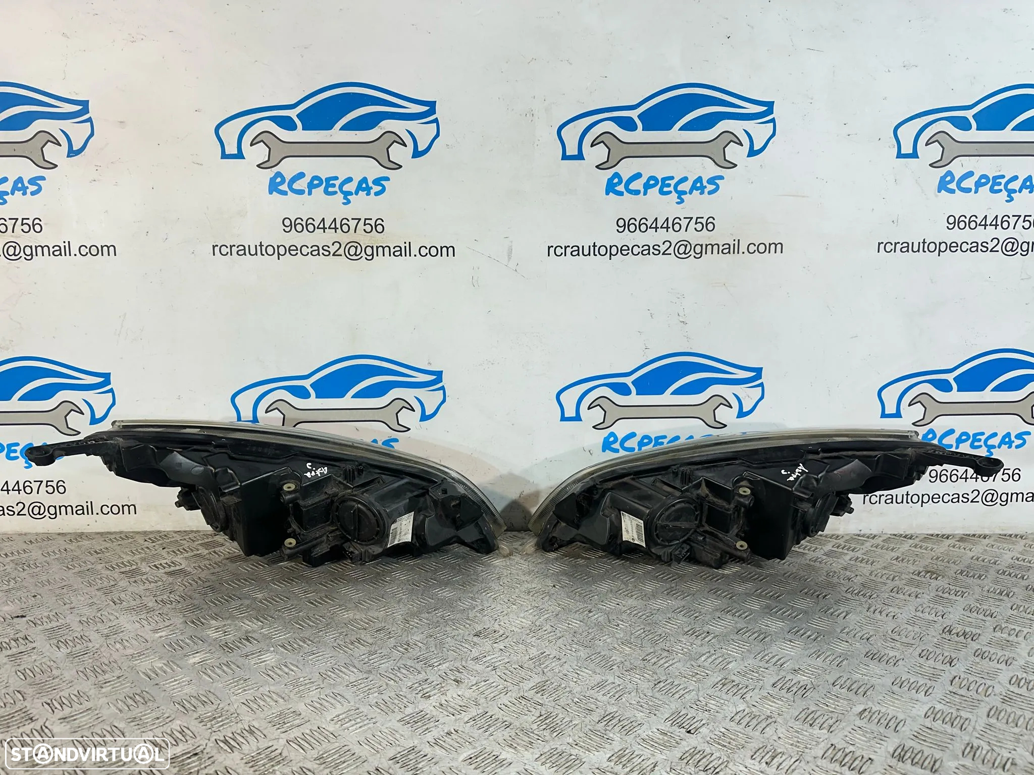 .Conjunto Oticas Farois Frontal Frente Esquerda Direita Halogenio Original GM Opel Astra J 1LG010011-17 1LG010011-18 - 6
