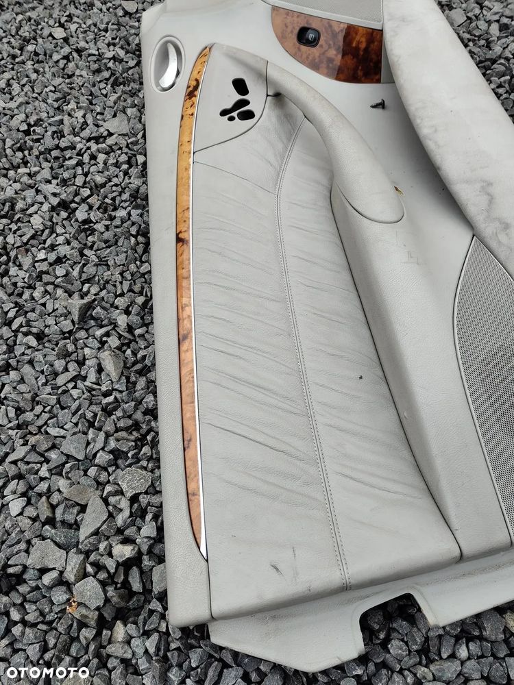 MERCEDES W209 CLK CABRIO Boczek Tapicerka Lewy Przód Przedni Szara Skóra - 5