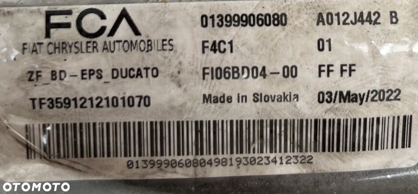 FIAT DUCATO BOXER JUMPER III PRZEKŁADNIA MAGLOWNICA 01399906080 - 3
