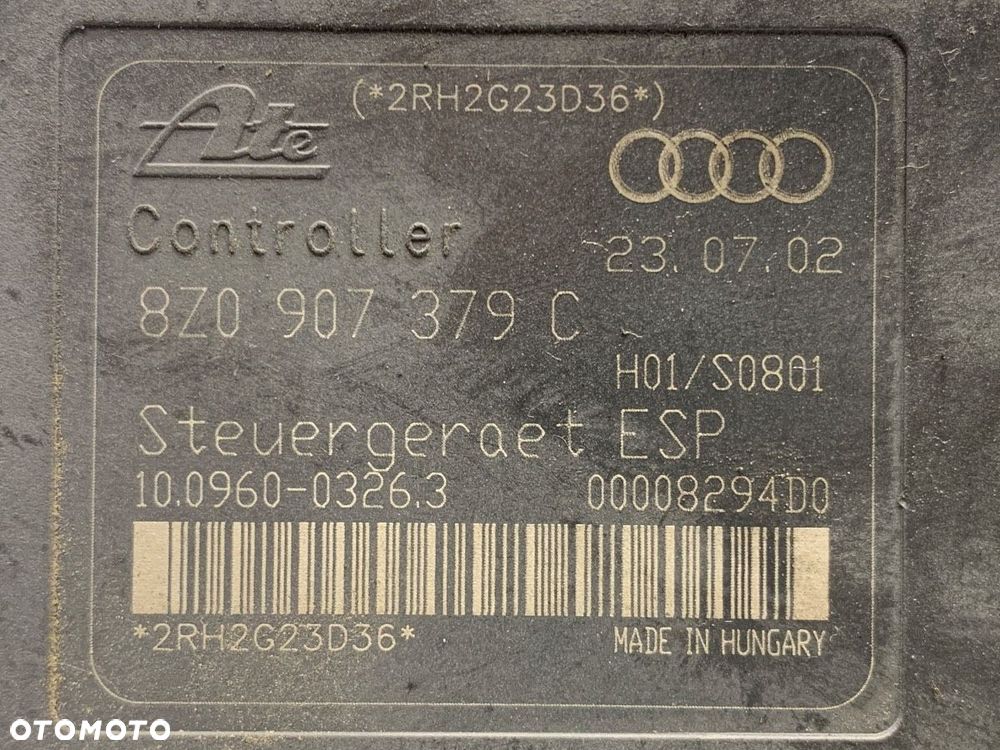 POMPA ABS  AUDI A2 (8Z0) 2000 - 2005 1.4 TDI 55 kW [75 KM] olej napędowy 2000 - 2005 8Z0614517E - 5