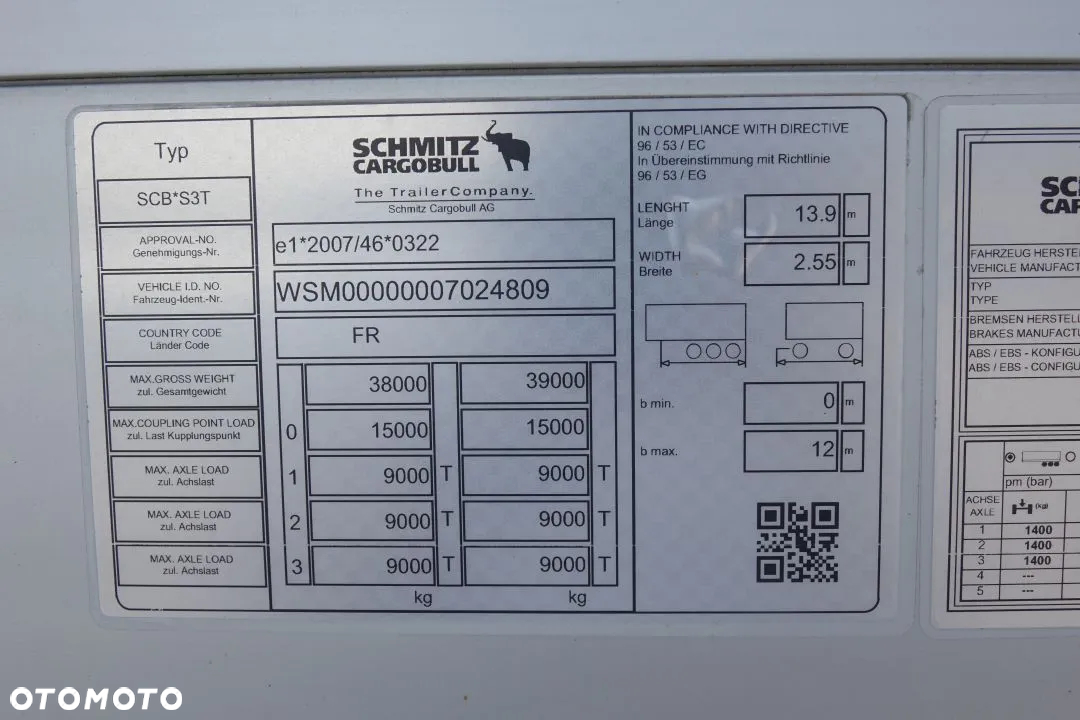 Schmitz Cargobull BURTO-FIRANKA / STANDARD / OSIE SCHMITZ / NOWE PLANDEKI / 2 OSIE PODNOSZONE / - 35
