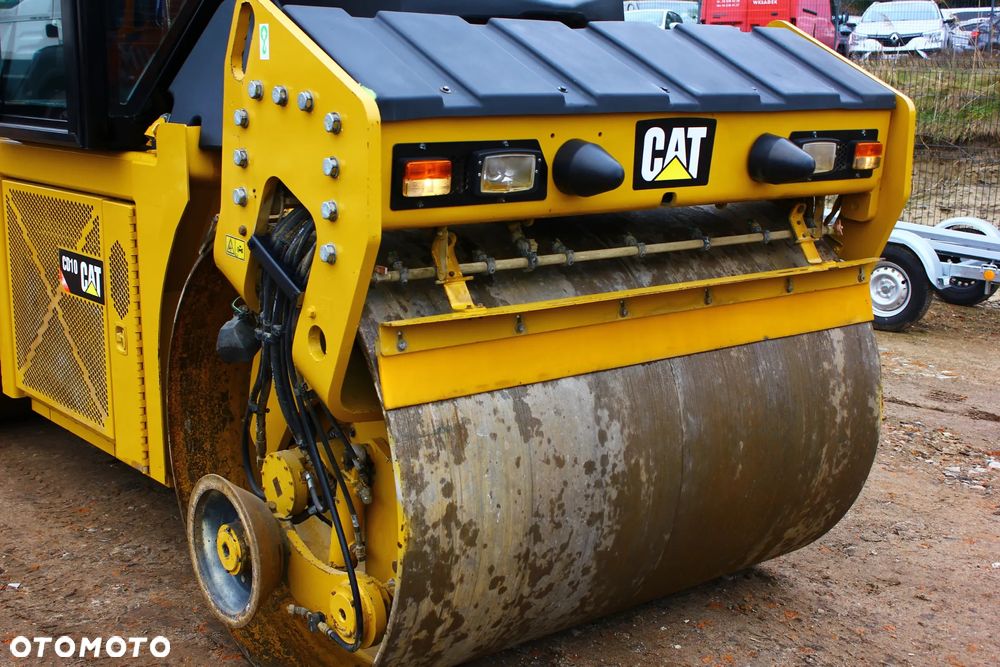 Caterpillar CAT CD10 WALEC STALOWY WIBRACYJNY Z DZIELONYMI BĘBNAMI +KOSZ HYDROG AX077 - 5