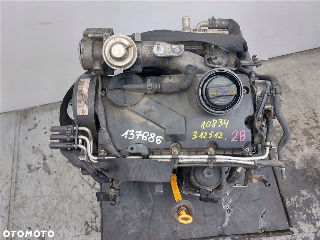 Silnik słupek diesel VW Passat B6 1.9TDI 105KM KOD:BXE 2005-2010R 312TYŚ - 2