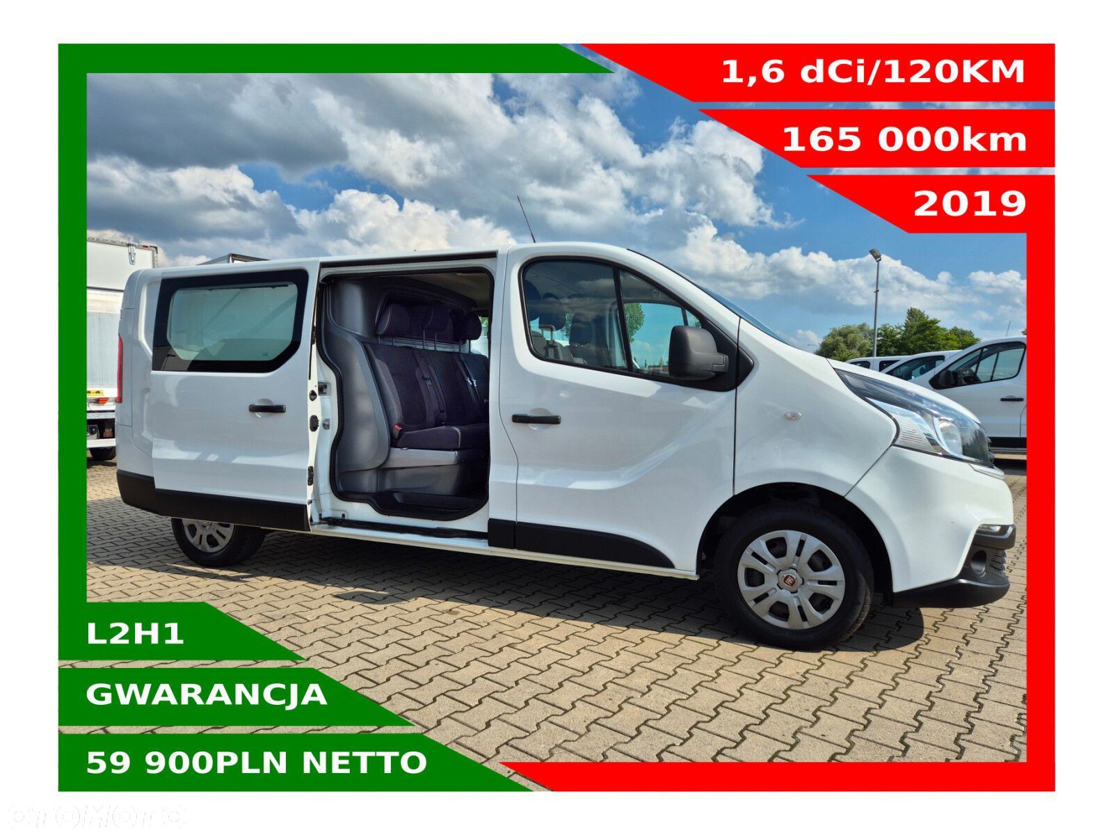 Fiat Talento L2H1 *59900zł NETTO* Brygadówka 6 osób 1,6mJET/120KM - 1