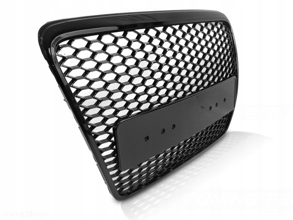 Atrapa Grill Kratka Tuning Black Glossy R S6 Look Audi A6 C6 4f 04-08-11 FL - 1