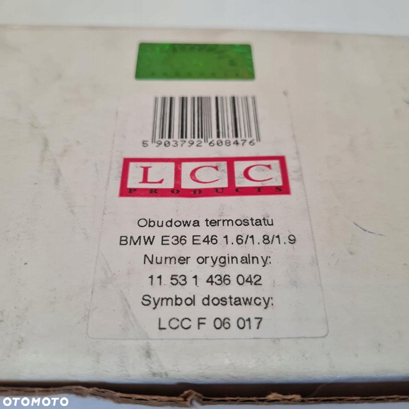BMW 3 E36 E46 1.6 1.8 1.9 TERMOSTAT LCC F 06 017 - 8