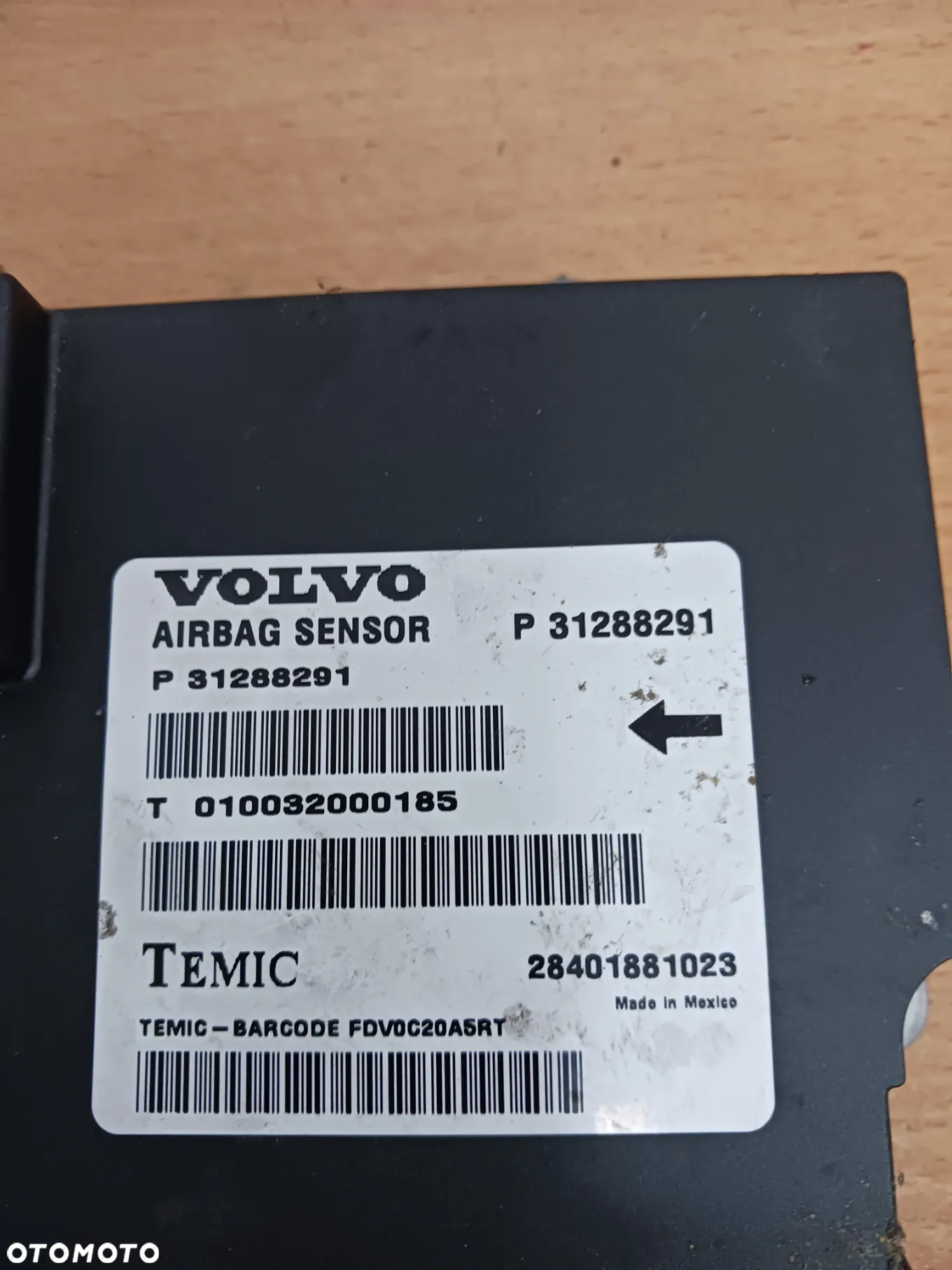 Sensor airbag moduł poduszek Volvo S80 II V70 III XC70 31288291 - 2