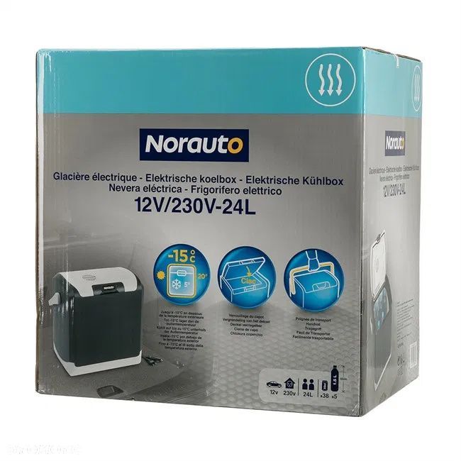 Lodówka samochodowa Norauto 24L 12V-230v 100 zł taniej - 1