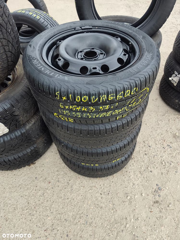 5x100 Felgi Stalowe Stal 15 Koła Całoroczne Wielosezonowe SKODA FABIA PRAKTIK ROOMSTER RAPID SEAT IBIZA CORDOBA TOLEDO IV 4 VW FOX POLO Legnica ALU-RAD 195/55 6,5mm - 2