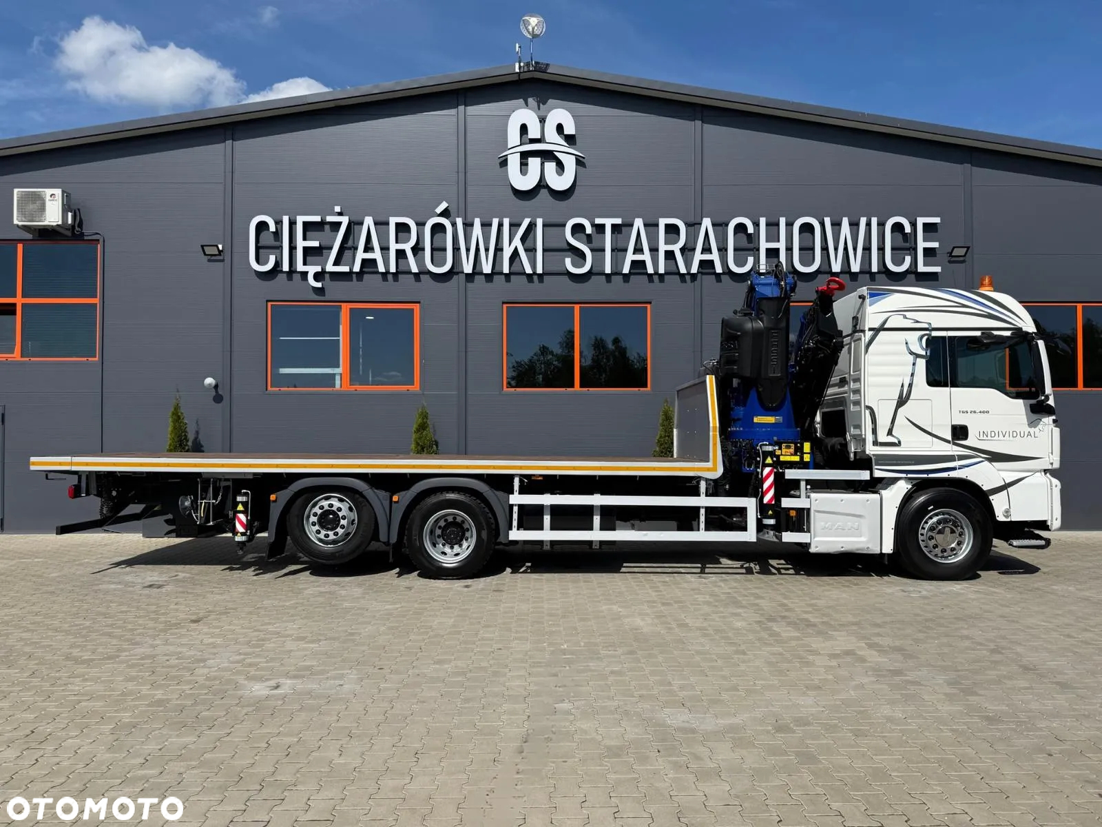 MAN TGS TGX 26.400 // E6 // 6x2 // platforma + FASSI F455RA.2.25 // Do przewozu kontenerów dzwig żuraw HDS kran crane laweta - 8