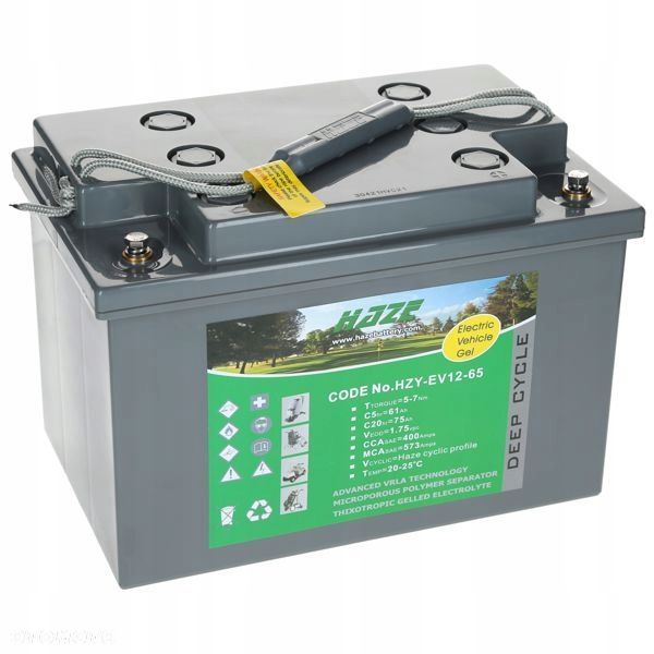 Akumulator HAZE HZY EV 12 - 65 GEL 75Ah 279175190 - 1