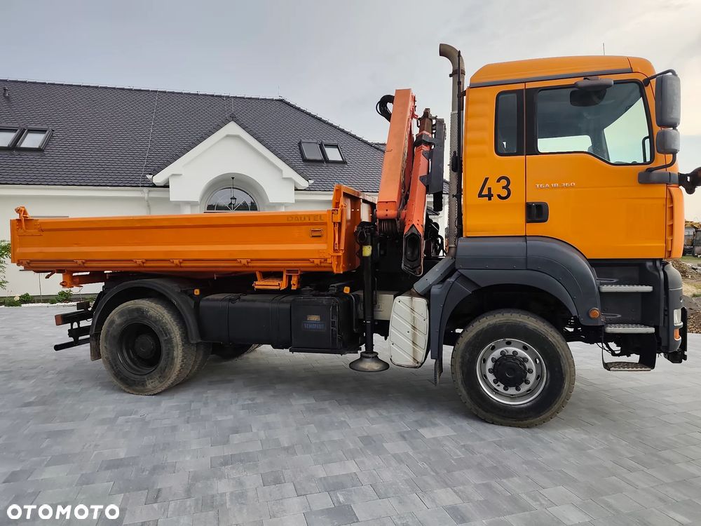 MAN MAN TGA 18.360 HDS Żuraw Wywrotka 4x4 akcja zima - 3