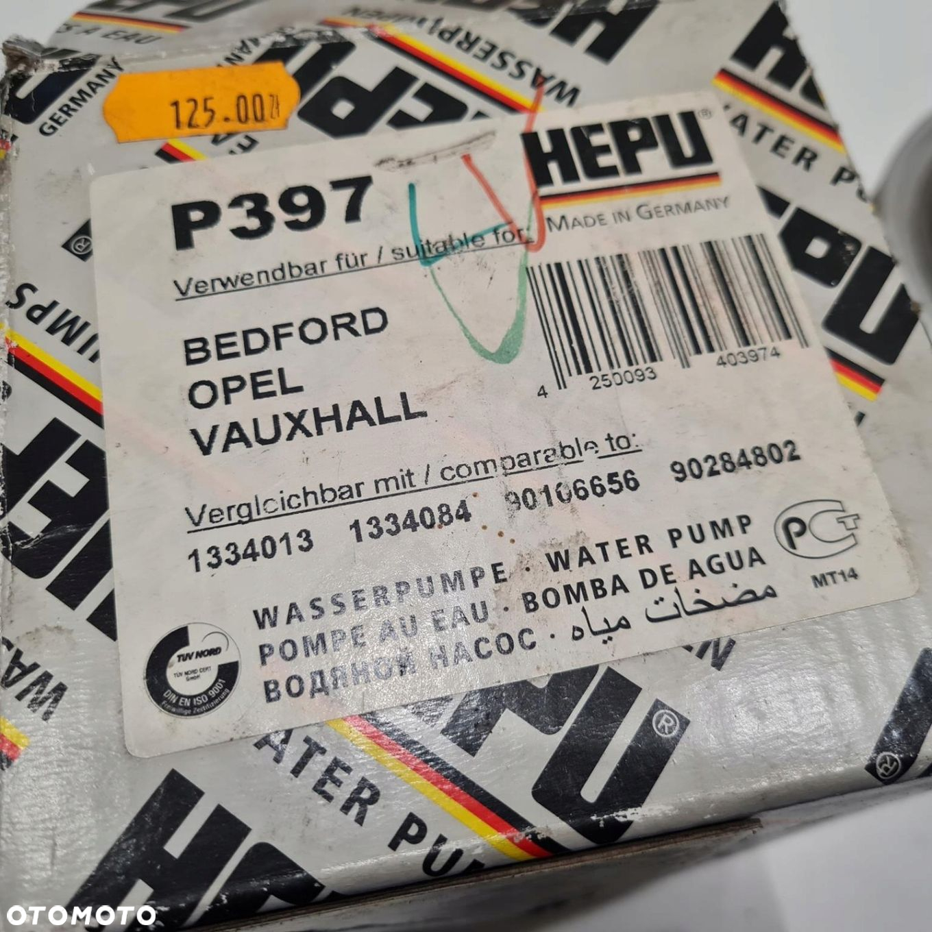 OPEL ASCONA KADETT MANTA POMPA WODY HEPU P397 - 8