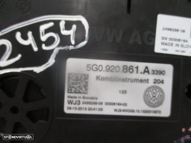 Quadrante 5G0920861A VW GOLF 7 5G FASE 1 2014 1.6TDI 105CV 5P CINZA RATO KMS Digital - 7
