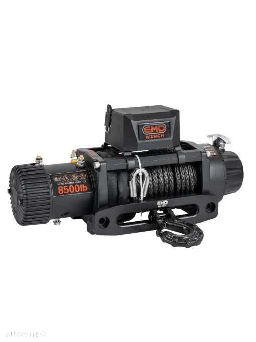 Troliu electric auto EMD Winch 8500lbs (3856kg), 12V, cablu sintetic, 24m, raport 150:1 - 4