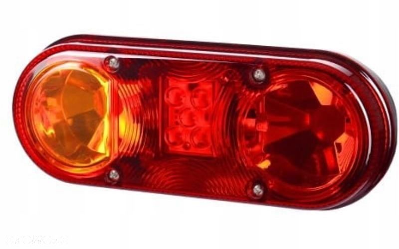lampa zespolona tylna z oświetleniem tablicy (led)12/24v lewa - 1