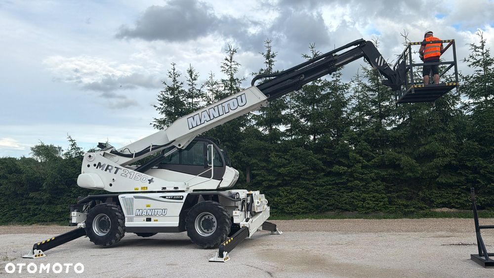 Manitou Ładowarka teleskopowa Manitou Mrt 2150 + Privilage Roto obrotowa 360 Pilot sterowanie radiowe Kosz Widły 2016/17 1840 2550 2540 silnik Mercedes 2150+ Merlo - 6
