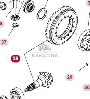 Valtra S274 S294 S324 S394 Fendt S927 S930 S933 S939 Atak Koło Zębate Wałek 7700450102 - 1