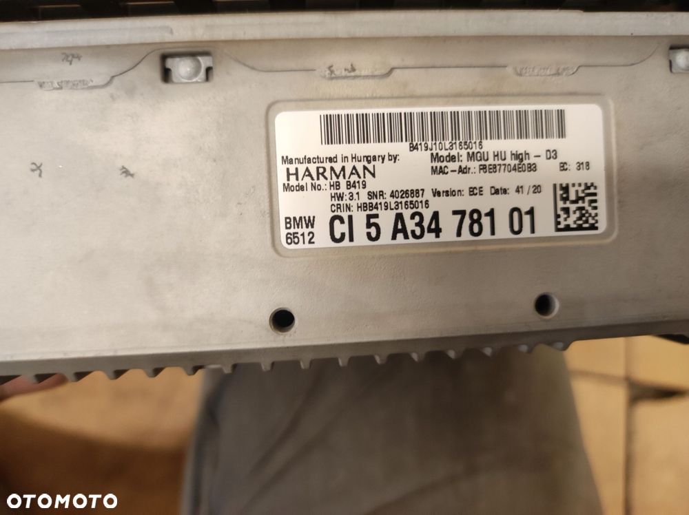 radio nawigacja harman bmw iii 3 g20 g21 - 9
