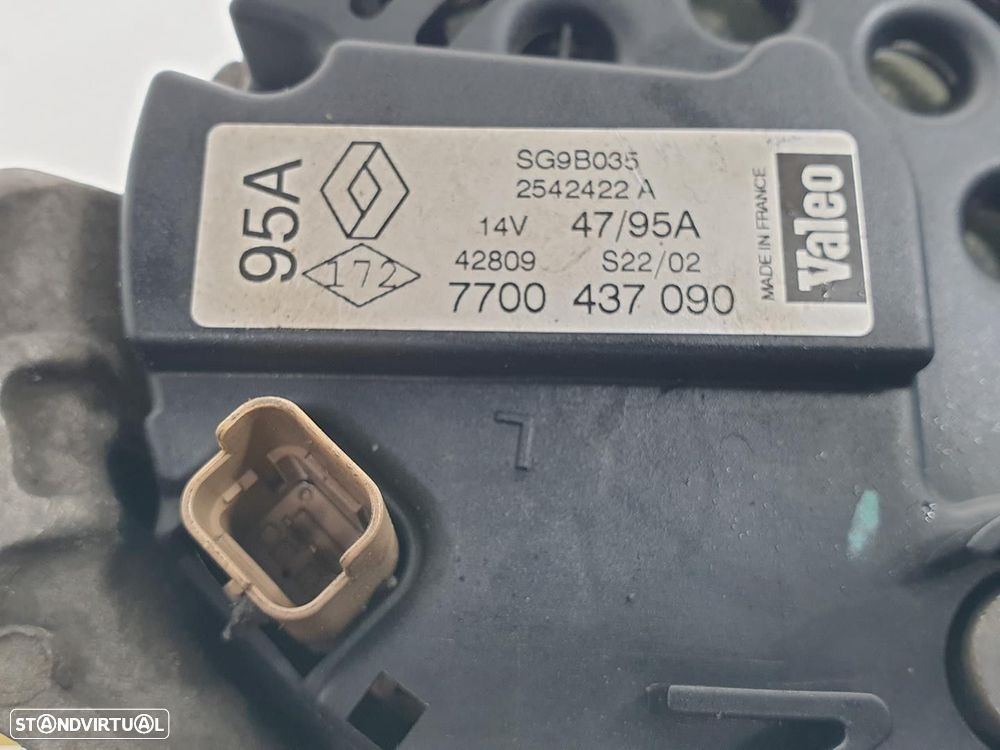ALTERNADOR RENAULT CLIO II 2002 -7700437090 - 1