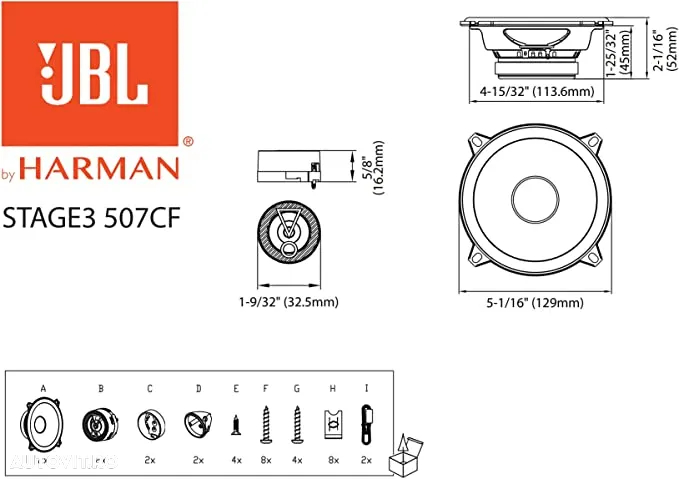JBL STAGE3 507CF DIFUZOARE COMPONENTE DE 13CM, 45W RMS - 2