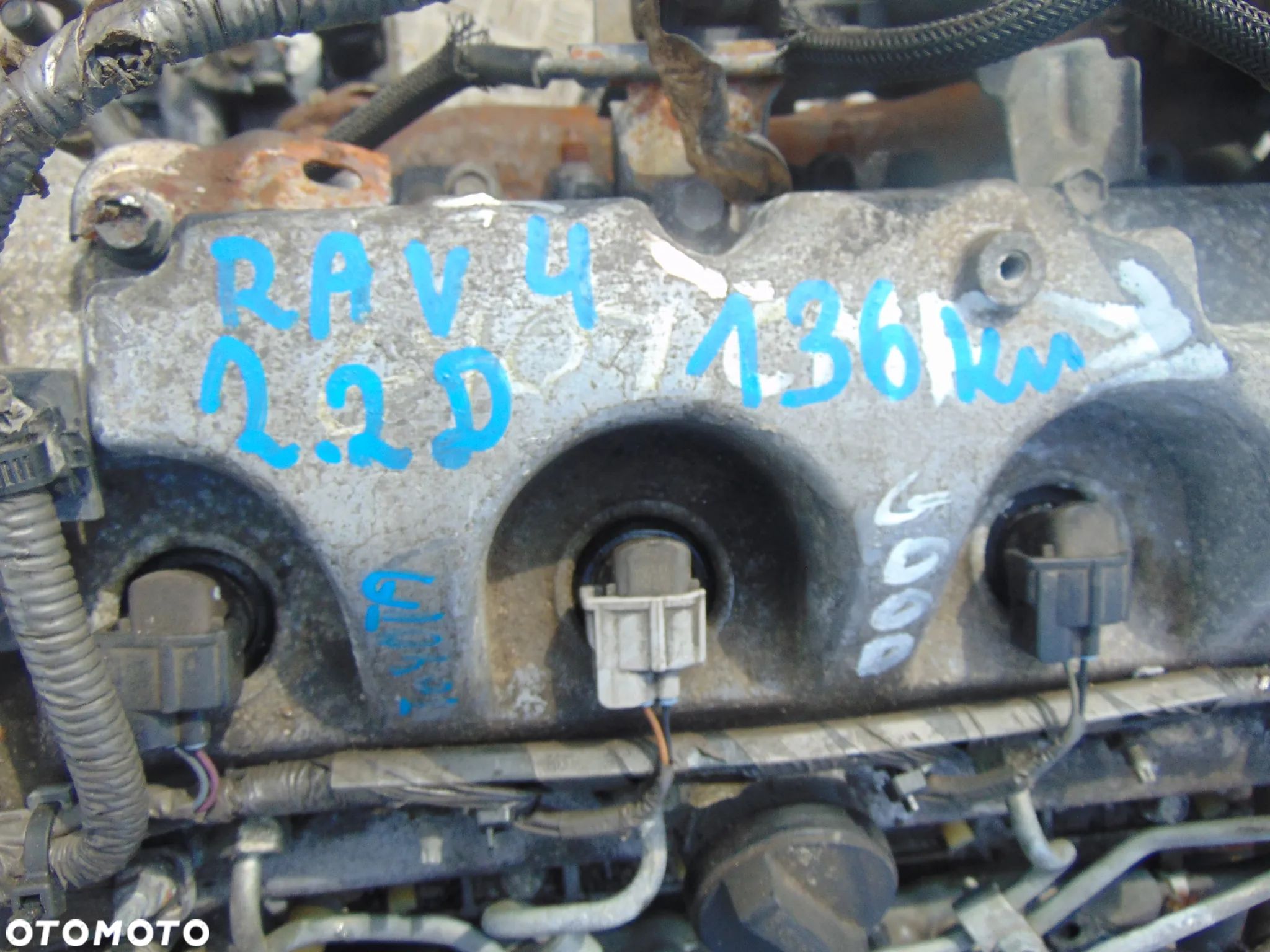 Silnik toyota Rav 4 2,2 D 2008 ro k D4D słupek bez 5 wtrysku - 1