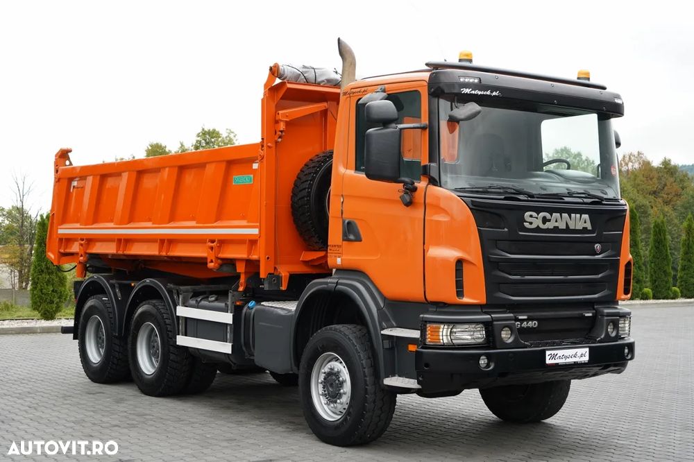 Scania G 440 / 6x6 / BASCULĂ TRIPLU / 2X HIDRODROBOOTS / BOARDMATIC / 100% ANVELOPE / MANUALĂ - 15